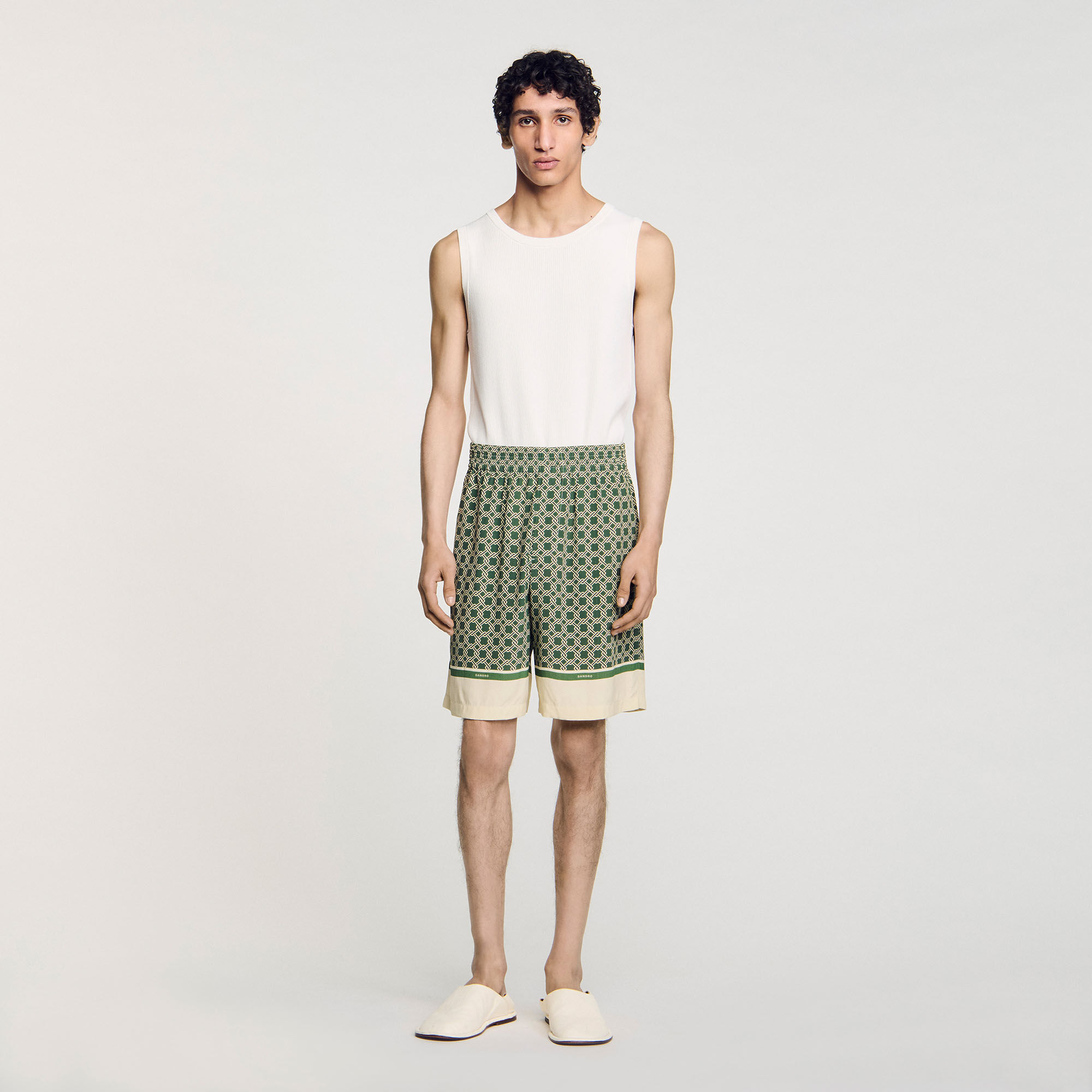 Fließende Bermudashorts mit Print
