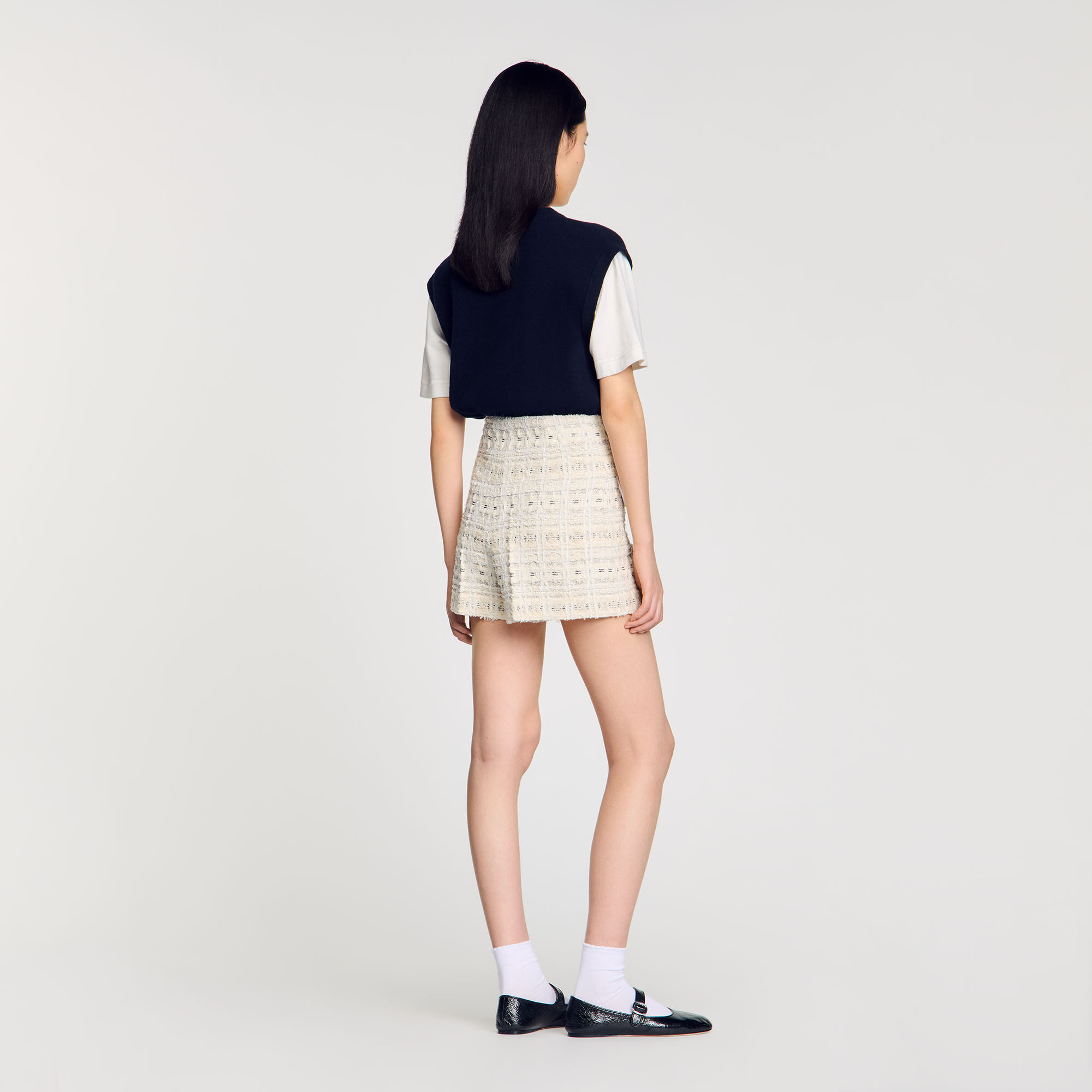Shorts aus dekorativem Tweed