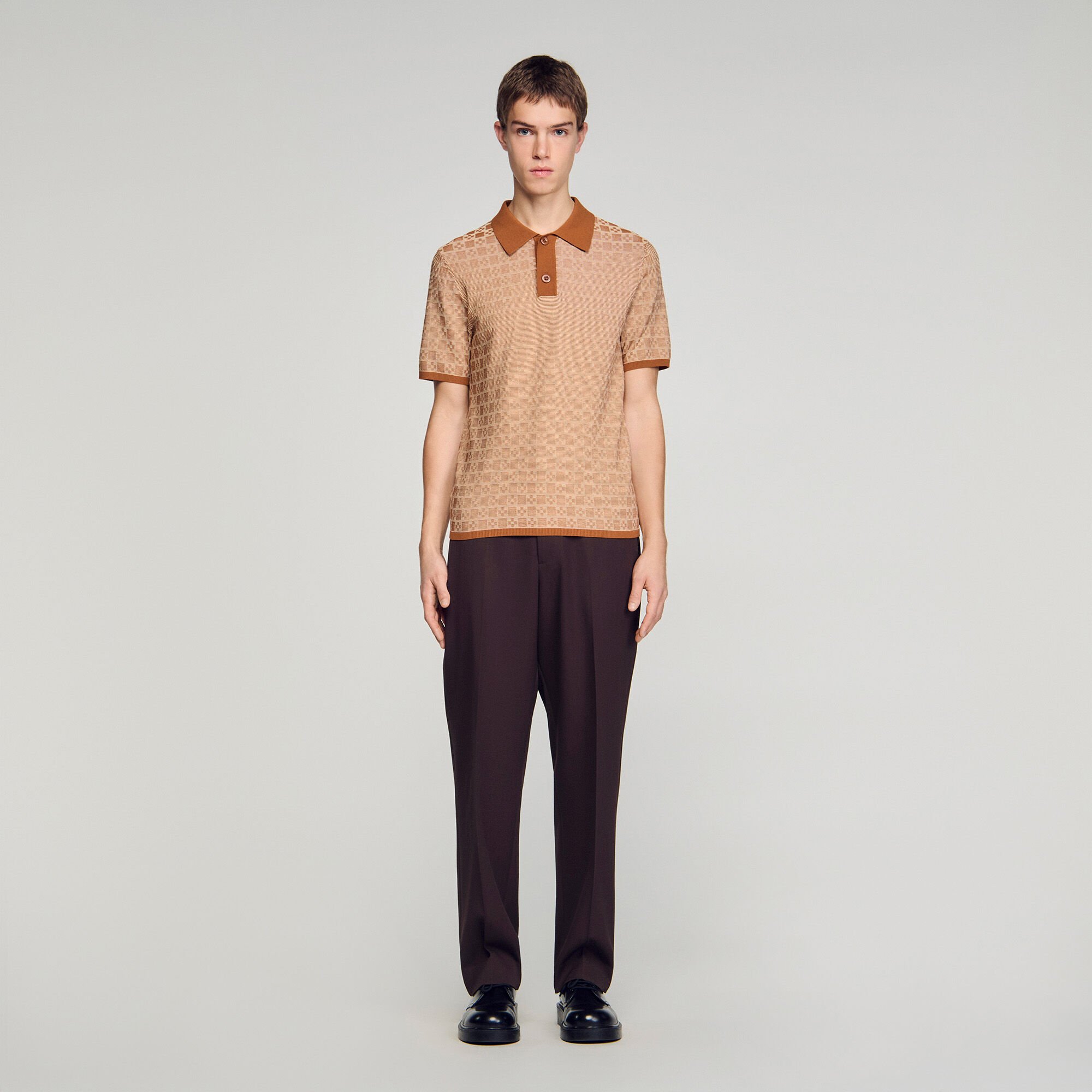 Poloshirt mit &bdquo;Square Cross&ldquo;-Muster