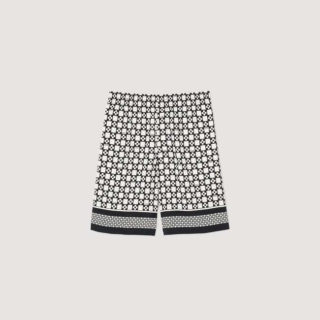 Fließende Bermudashorts mit Print