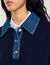 Pullover mit Kragen aus Jeansstoff