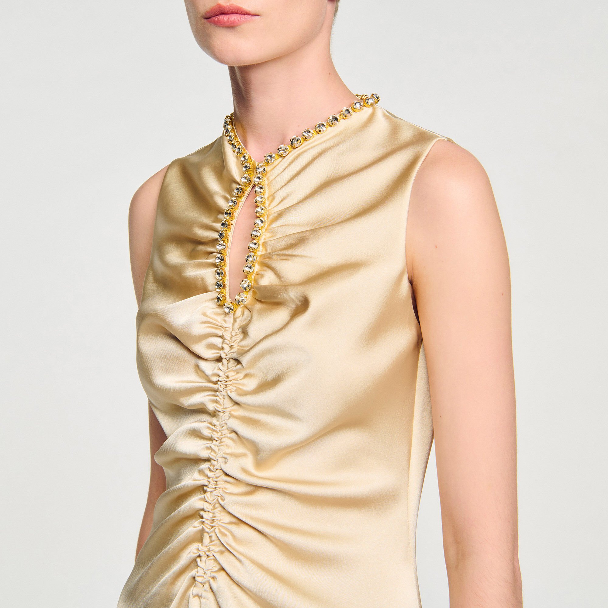 Midikleid mit Strassbesatz
