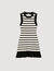 Kurzes Strickkleid mit Streifen