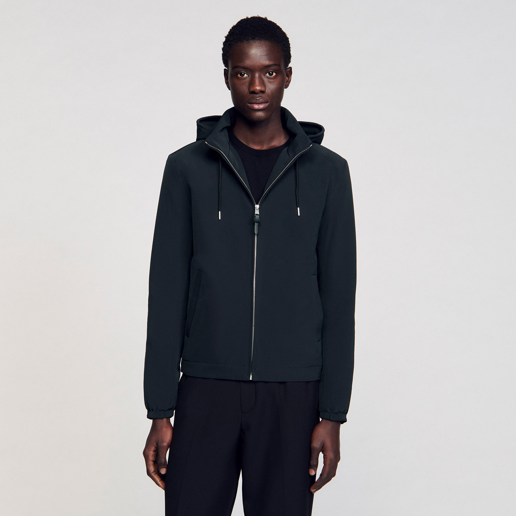 Reißverschluss-Blouson mit Kapuze
