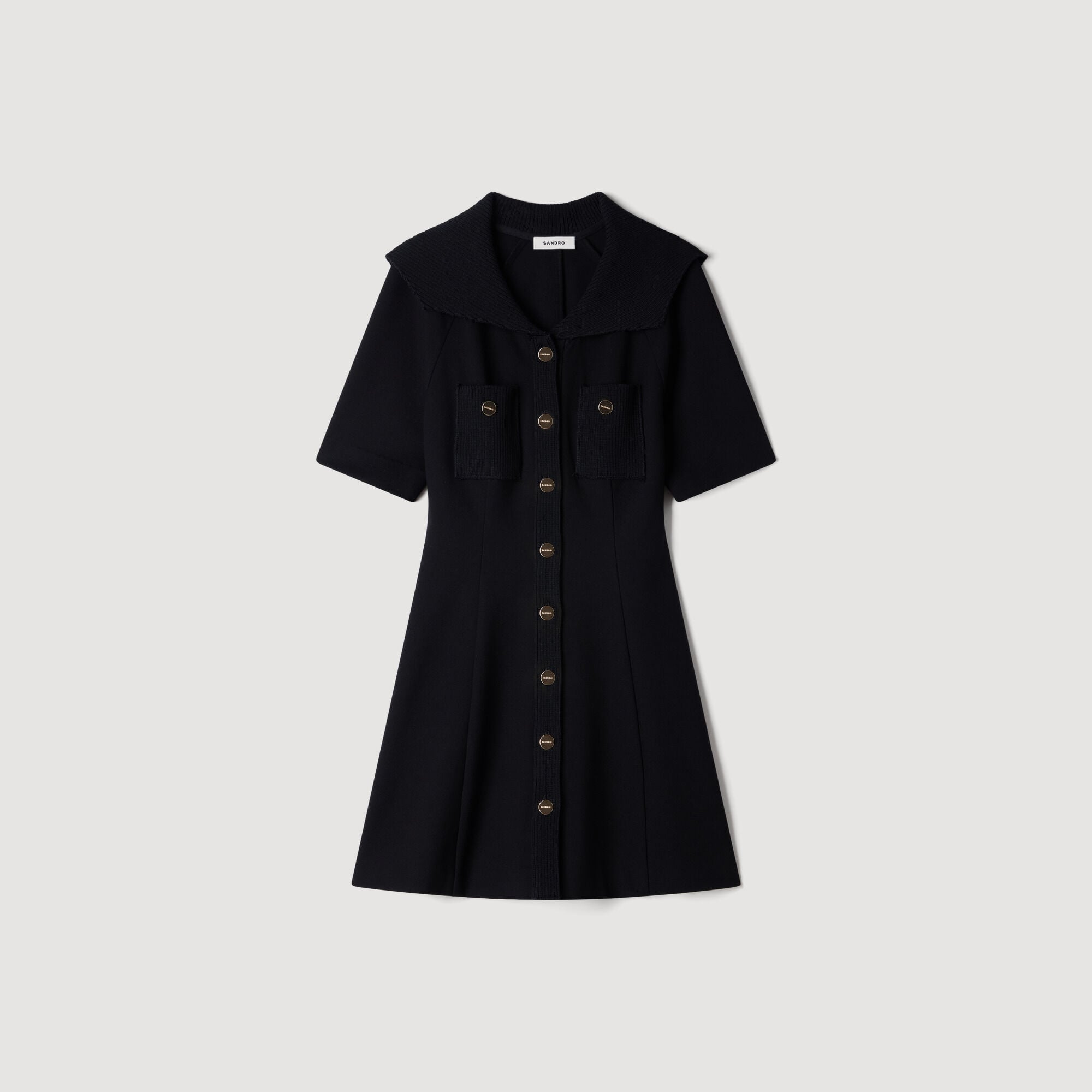 Kurzes Kleid mit Matrosenkragen - Damen | Sandro