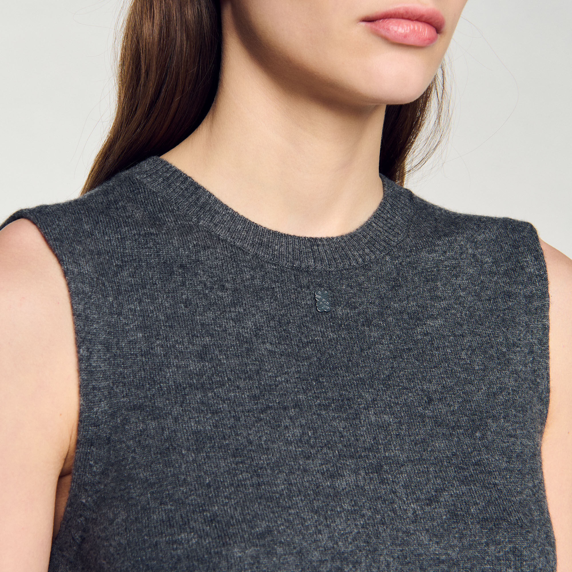 Ärmelloser Pullover