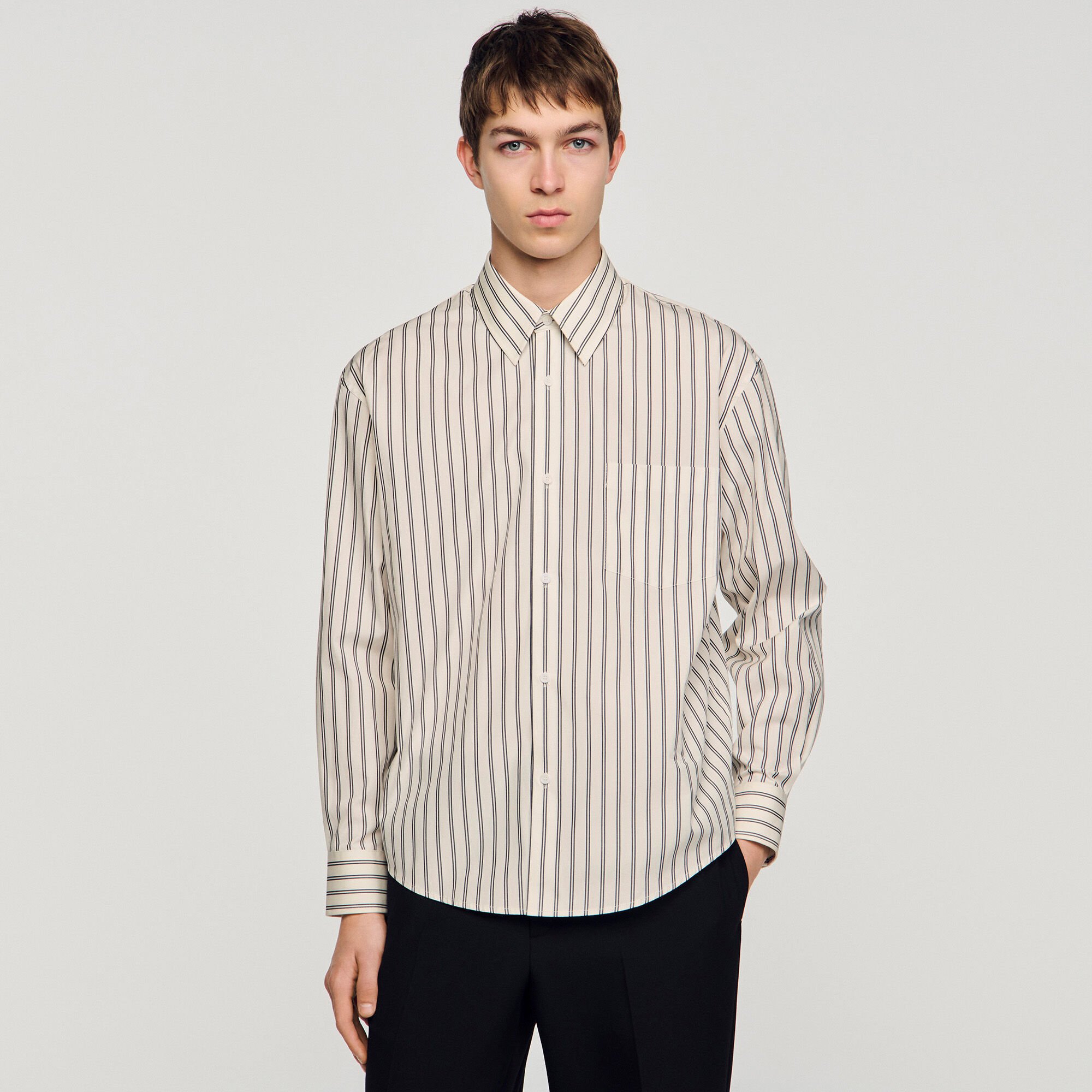 Gestreiftes Baumwollhemd