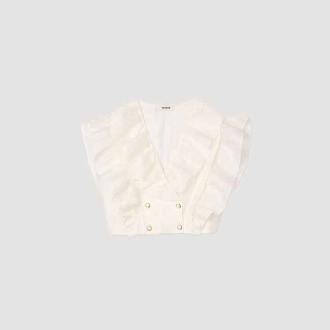 Kurzes Top mit Volants