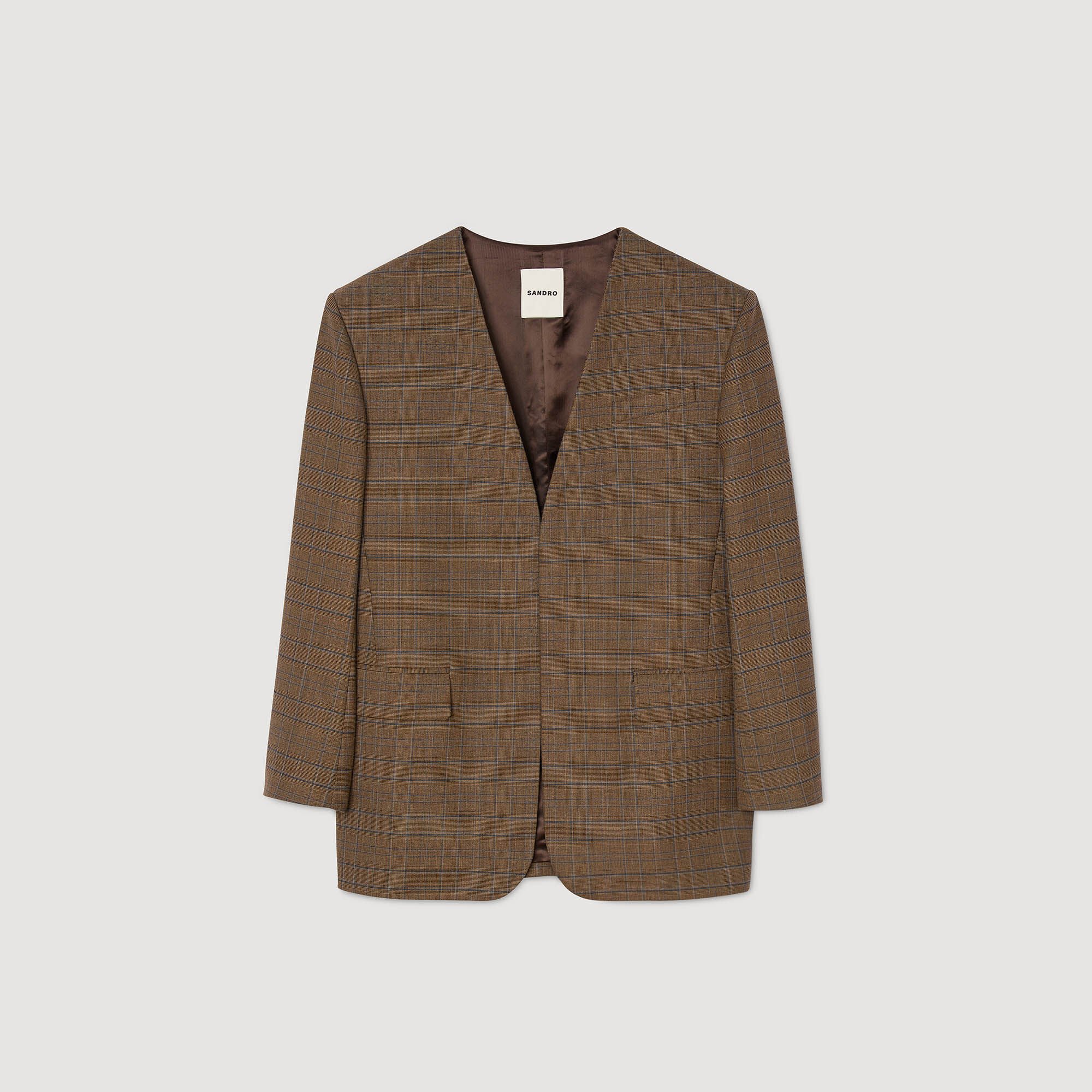 Oversize-Jacke mit Karomuster