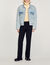 Denim-Blouson mit aus Molton