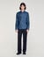 Baumwoll-Leinenhemd in Denim-Look