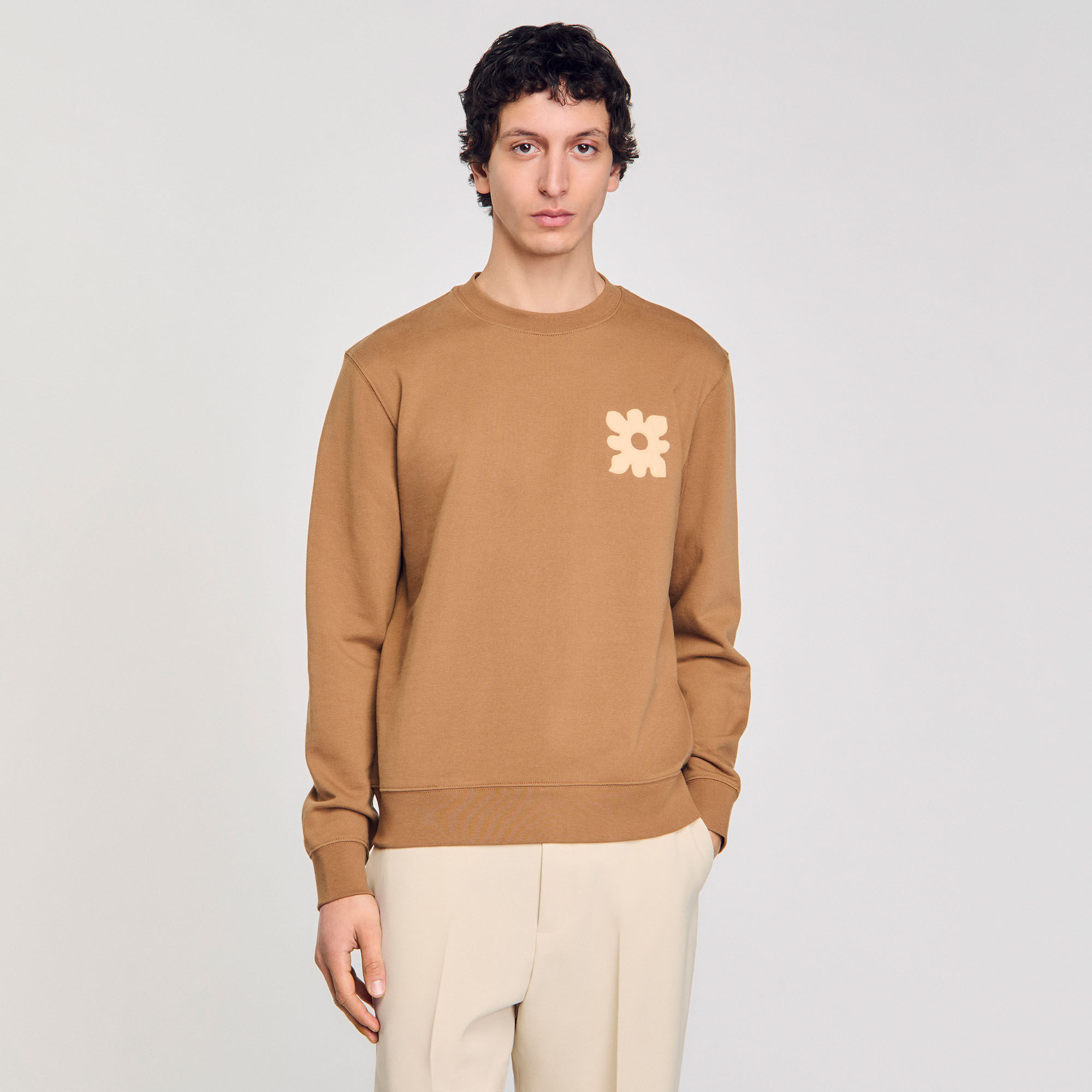 Sweatshirt mit Blumen-Patch