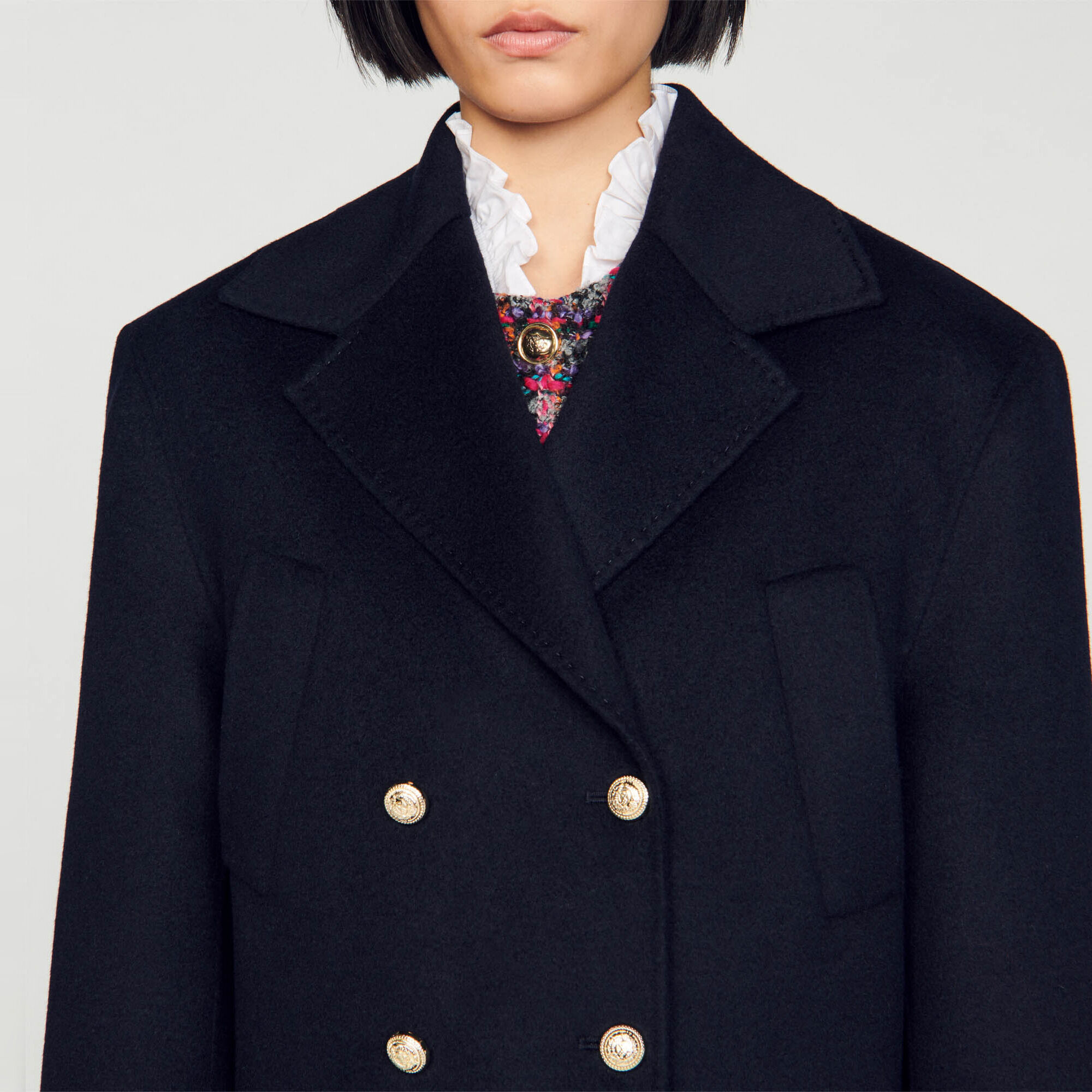 Langer Doubleface-Mantel