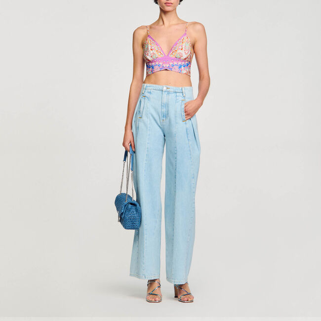 Brassière-Top mit Print