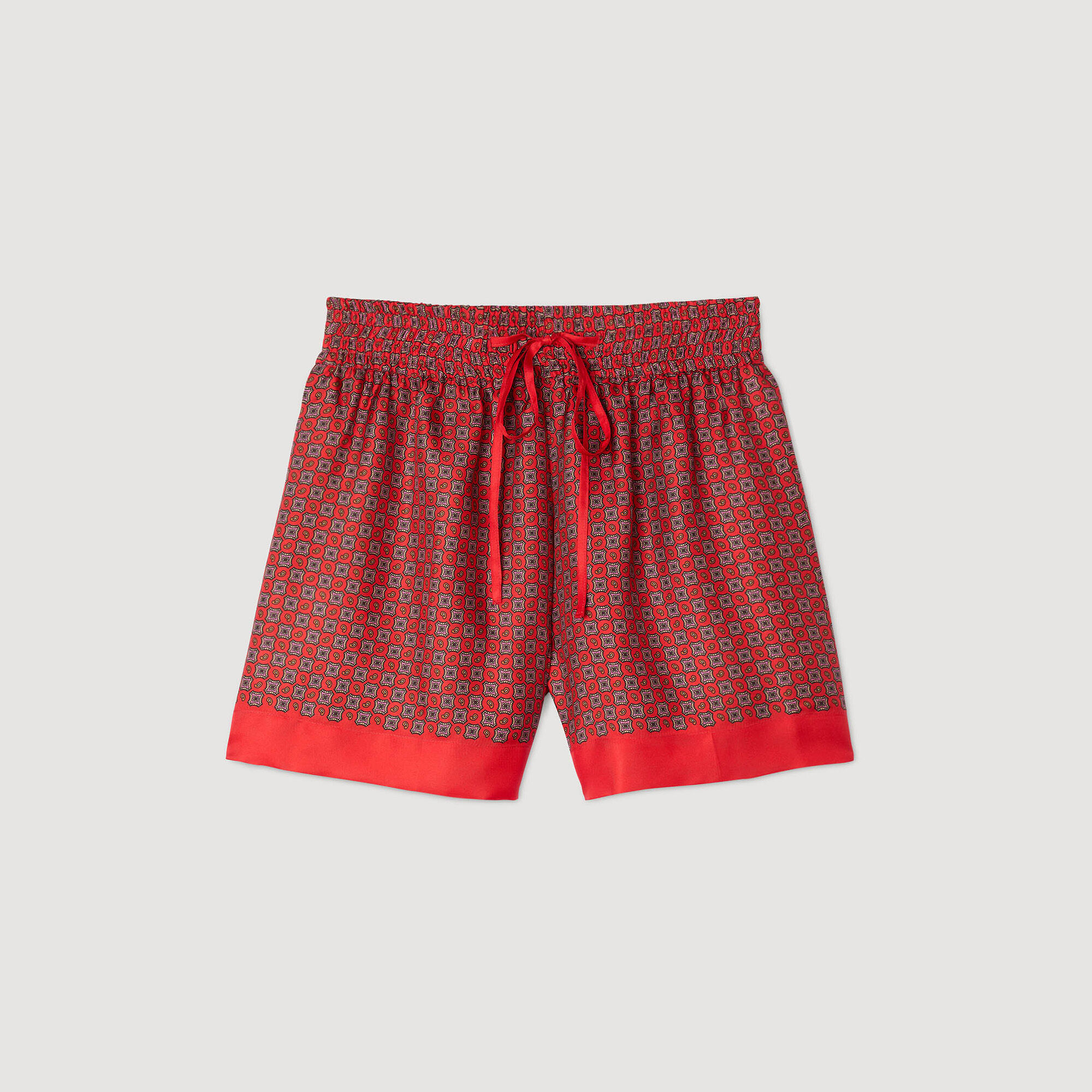 Shorts mit Tuch-Print