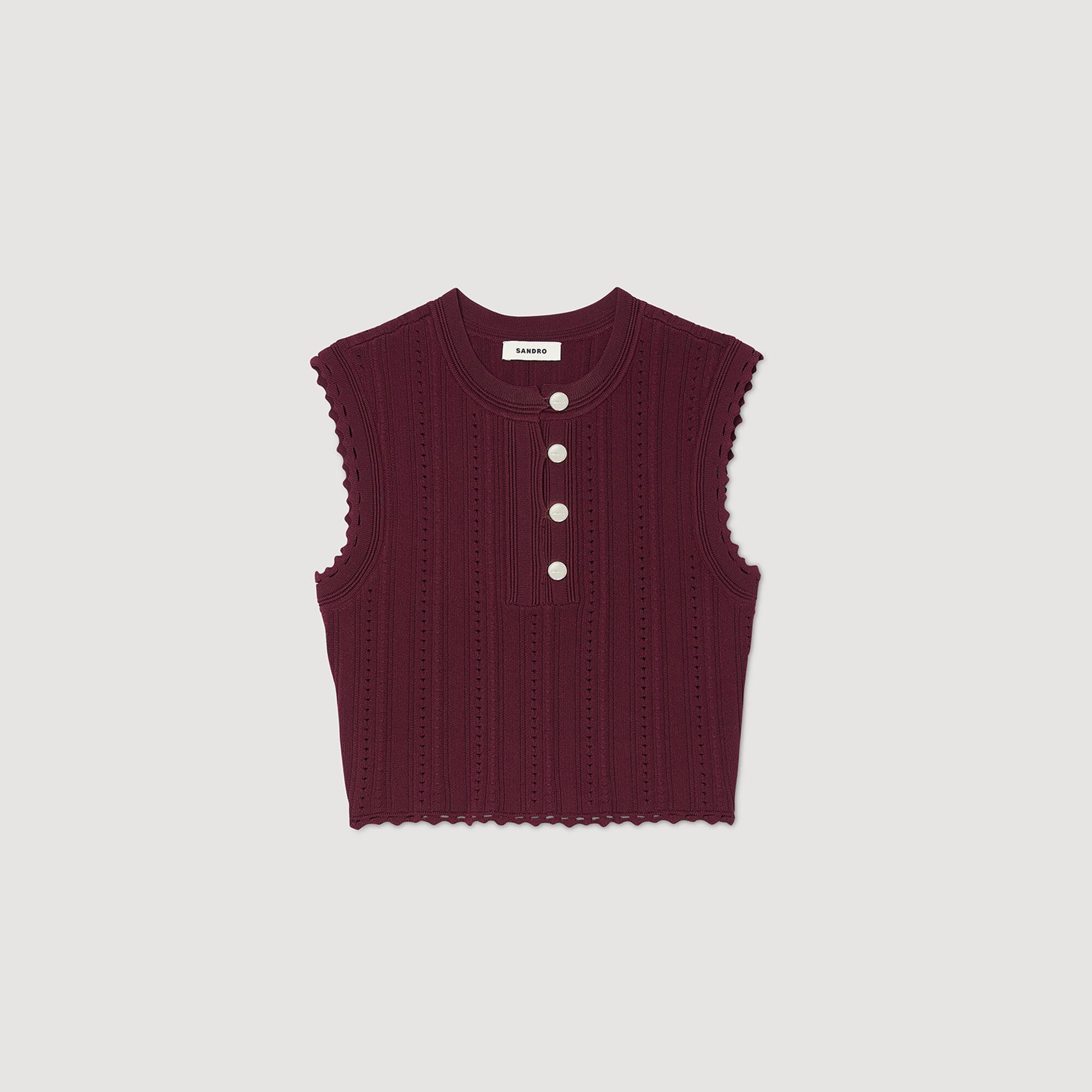 Kurzer Pullover ohne Ärmel