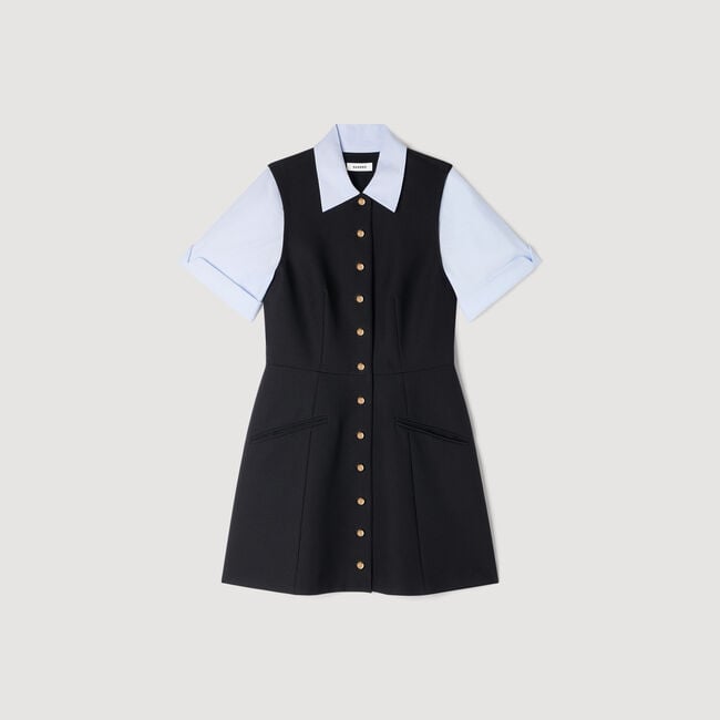 Kurzes Kleid im 2-in-1-Look