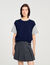 Strickpullover aus Materialmix