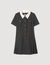 Kurzes plissiertes Kleid mit Strass