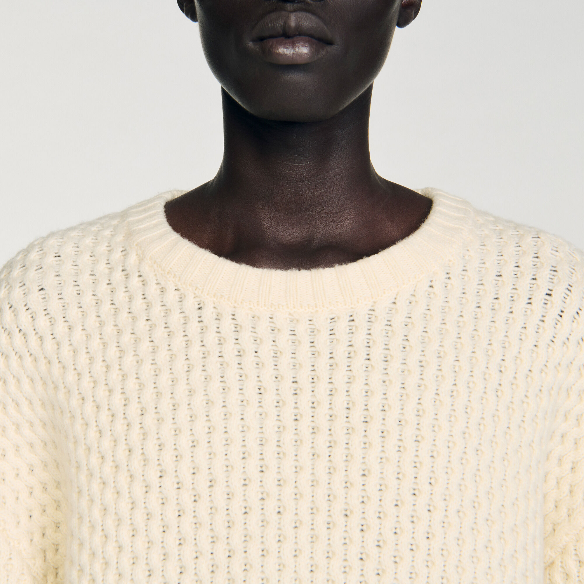 Pullover aus Wolle im Wabenmuster - Herren | Sandro