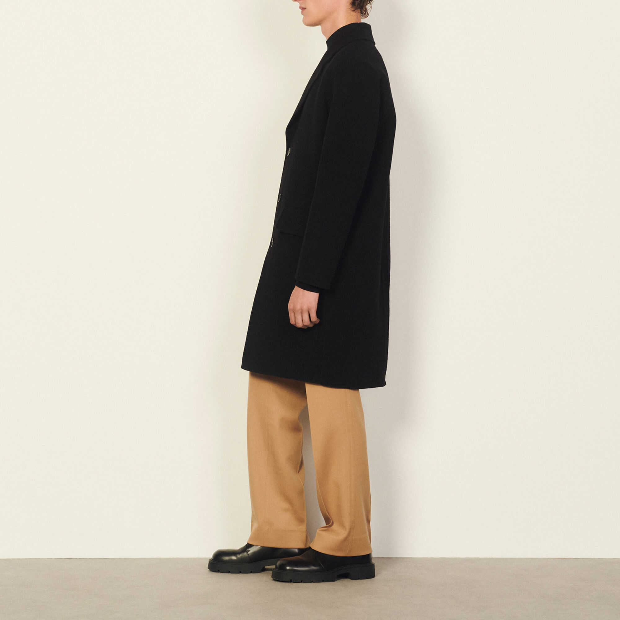 Doubleface-Mantel aus Wolle