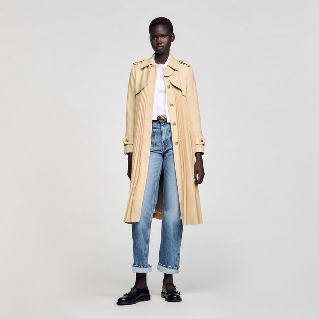 Trenchcoat mit Falte