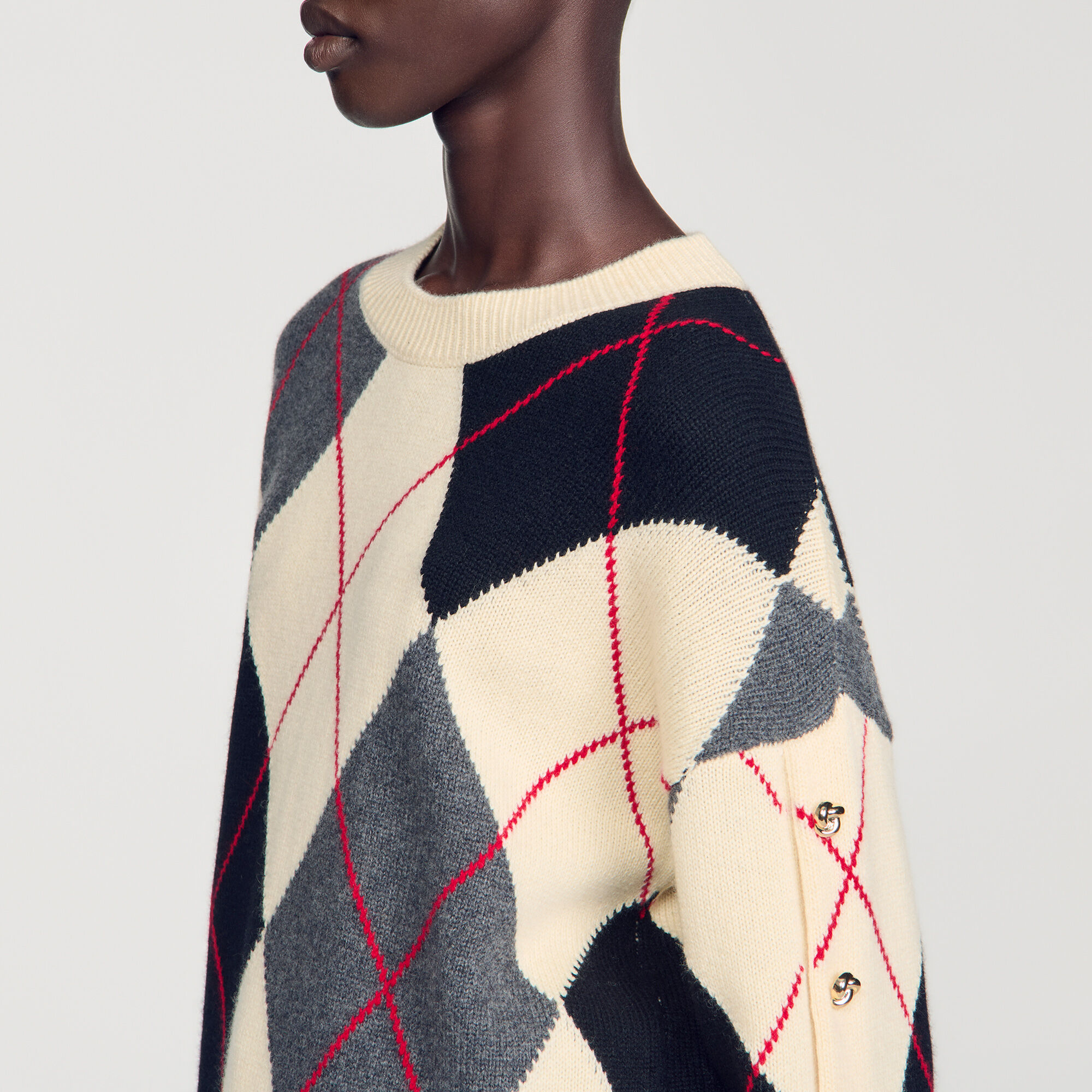 Polopullover mit Argyle-Muster - Damen | Sandro