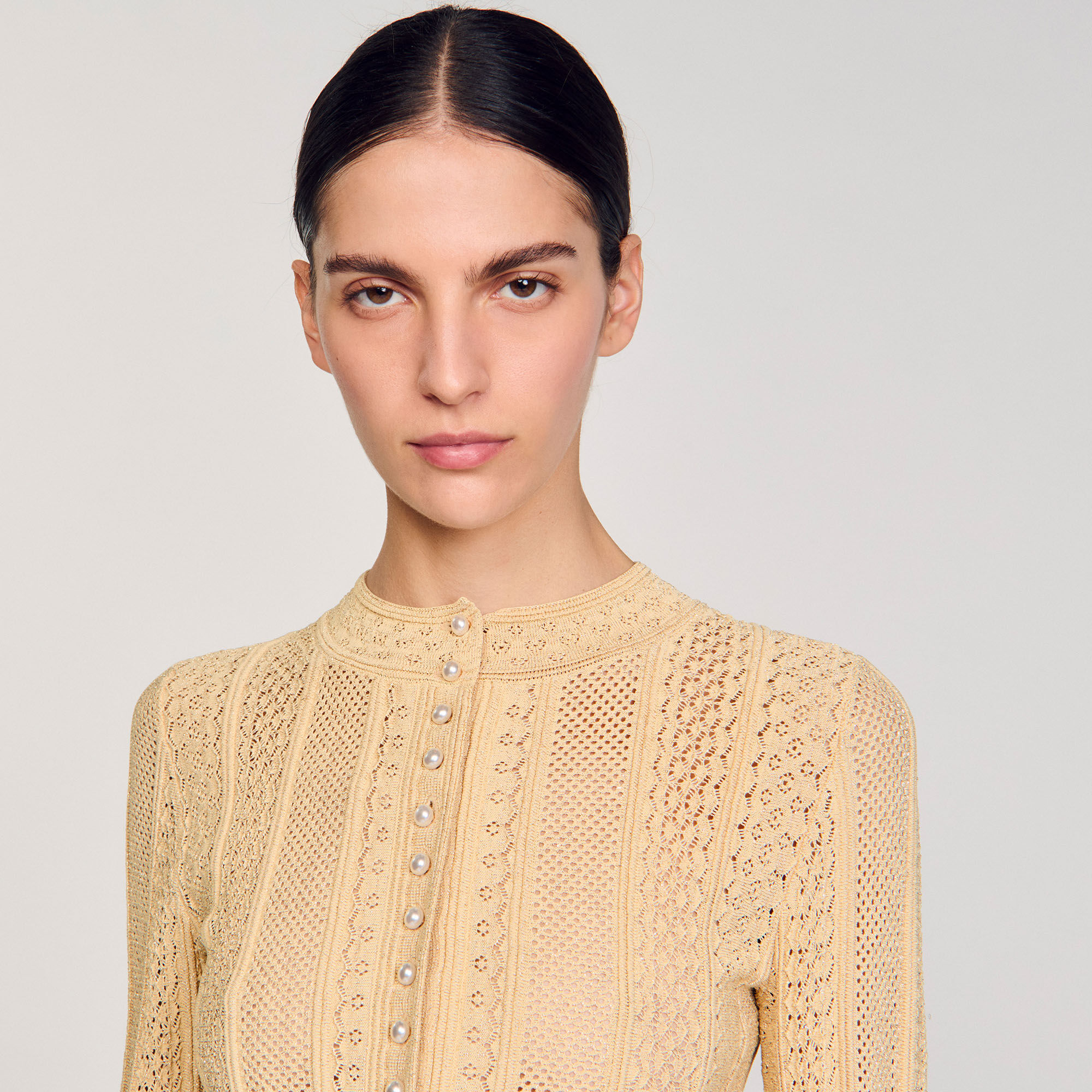 Cardigan aus Pointelle-Strick