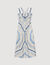 Langes Kleid mit Spiralenprint