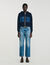 Sweatshirt aus Strick und Denim