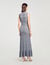 Langes Strickkleid mit Ziernieten