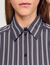 Gestreiftes Oversize-Hemd Strass