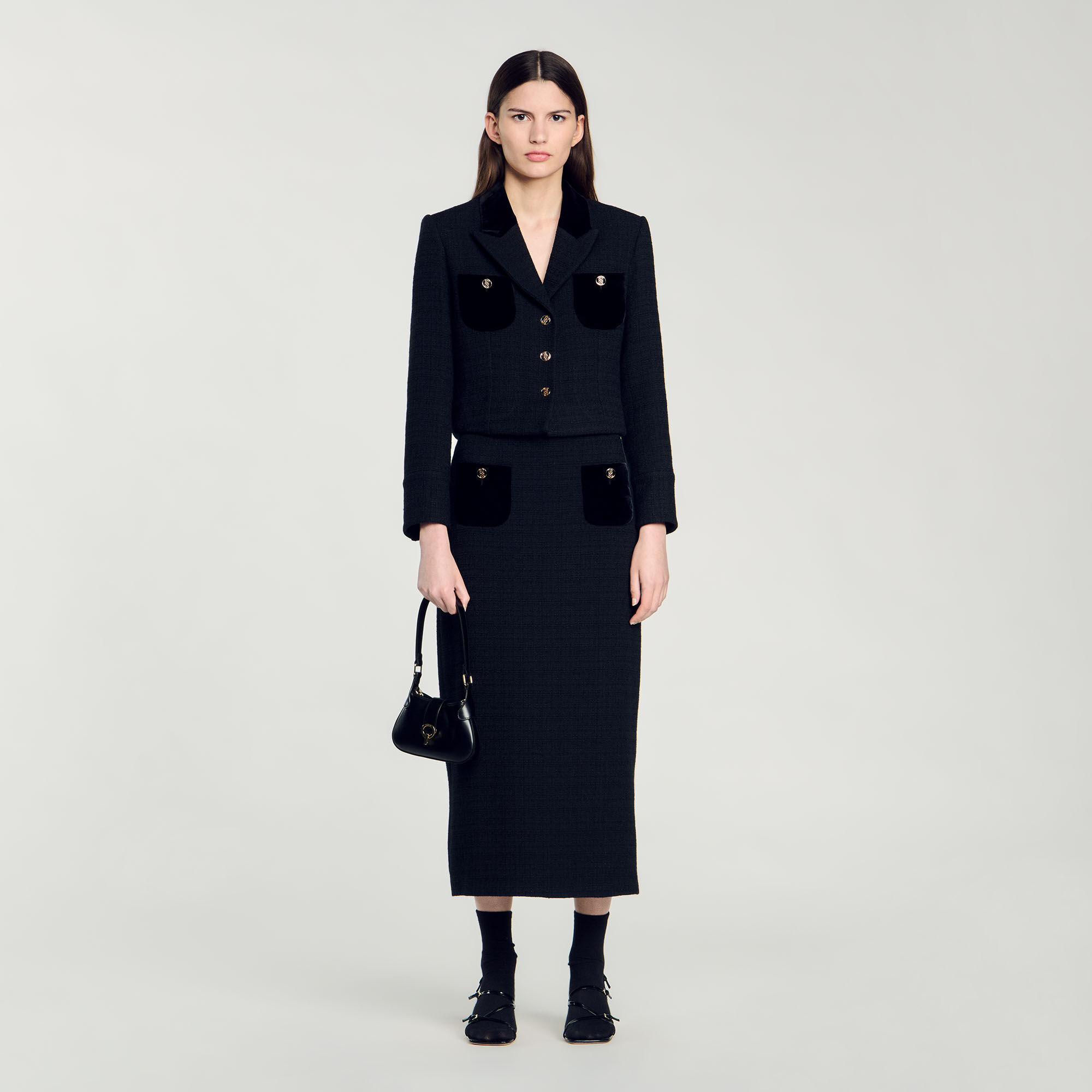 Sandro tweed jacket online