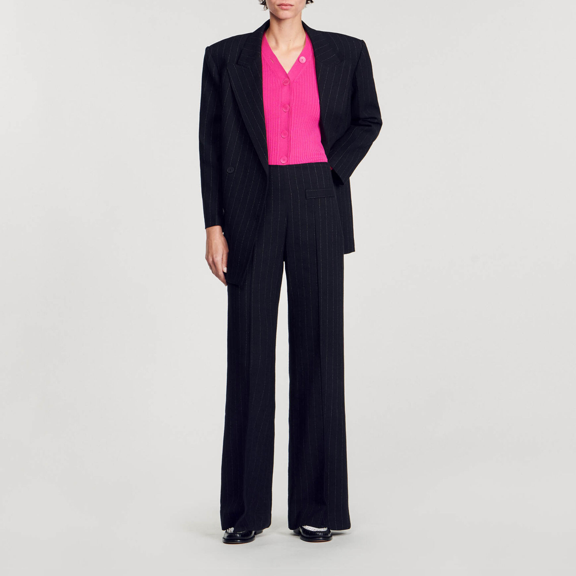 Cardigan aus Rippstrick