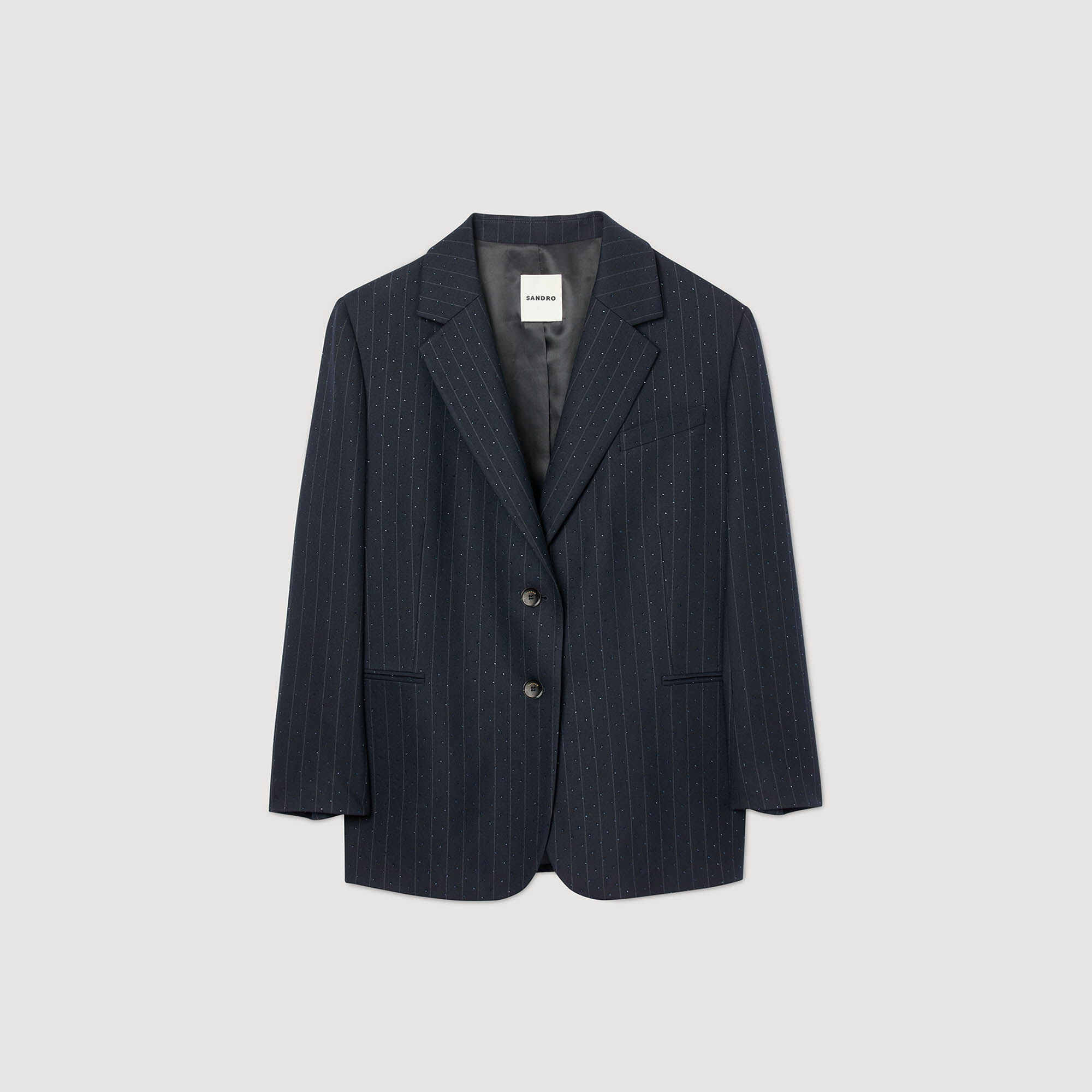 Gestreifter Blazer mit Strass
