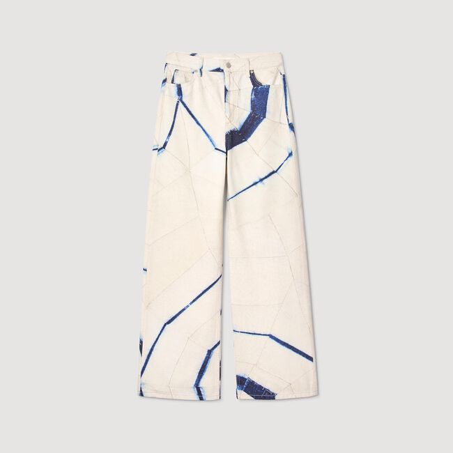 Jeans mit Streifenprint