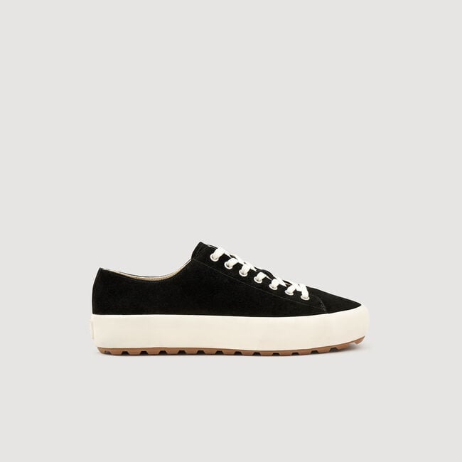 Niedrige Sneakers aus Spaltleder