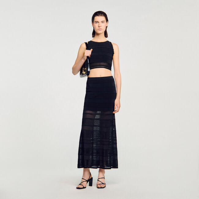 Rock mit originellem Strickmuster