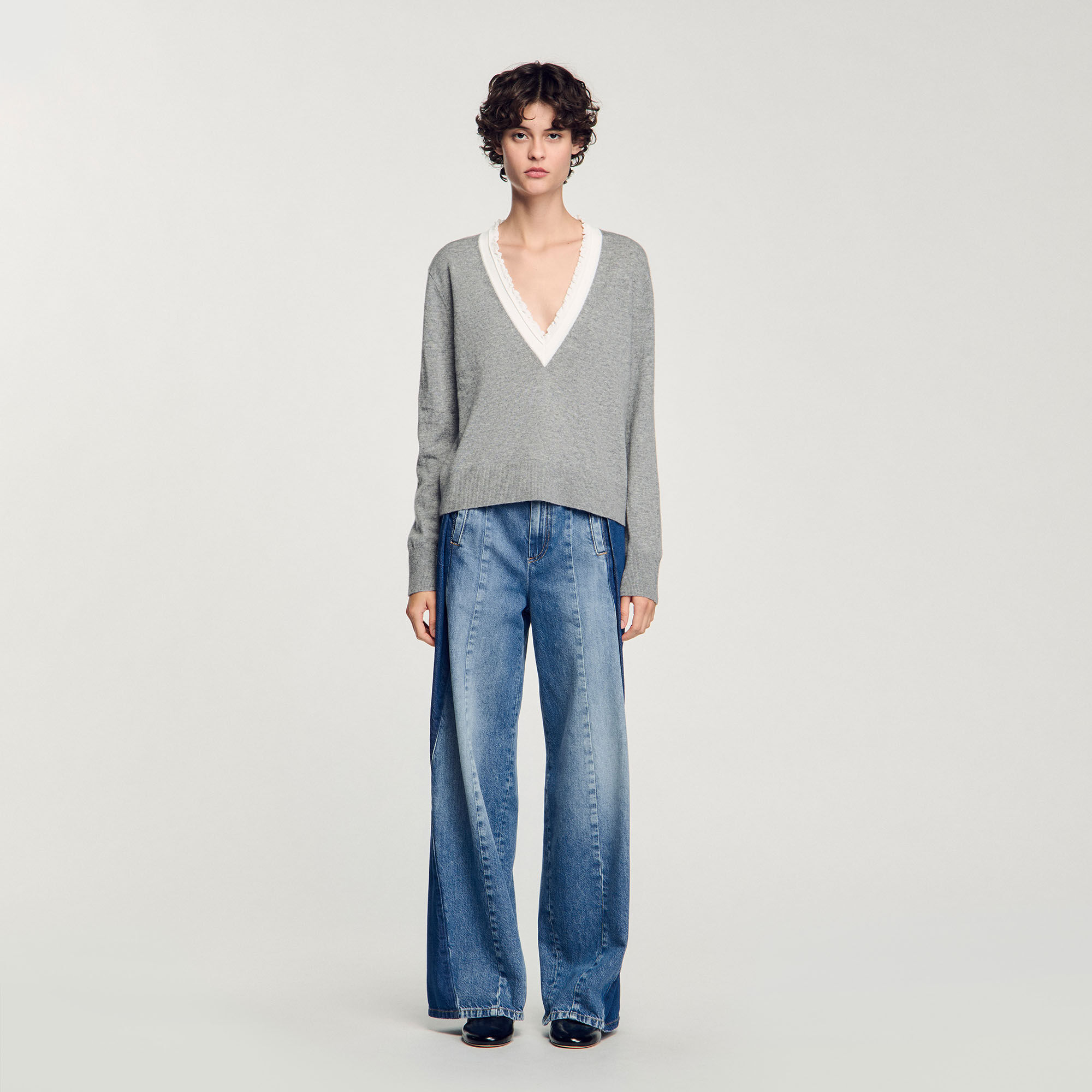 Pullover mit V-Ausschnitt