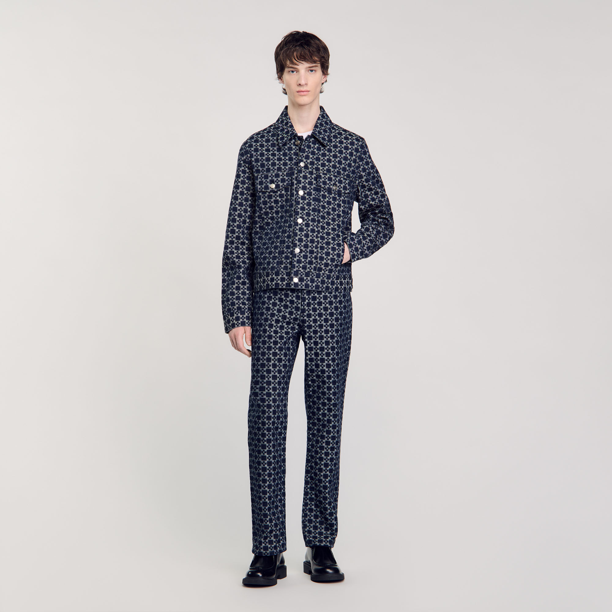 Sandro denim jacket mens outlet