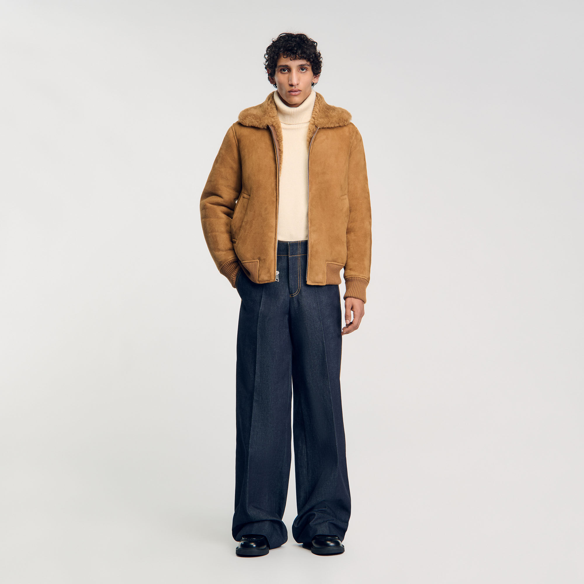 Sandro fur jacket outlet