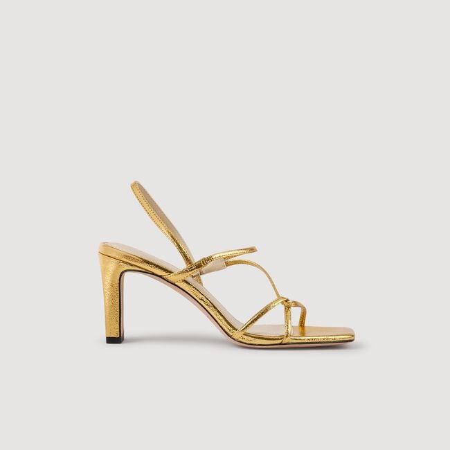 Sandalen aus geprägtem Leder
