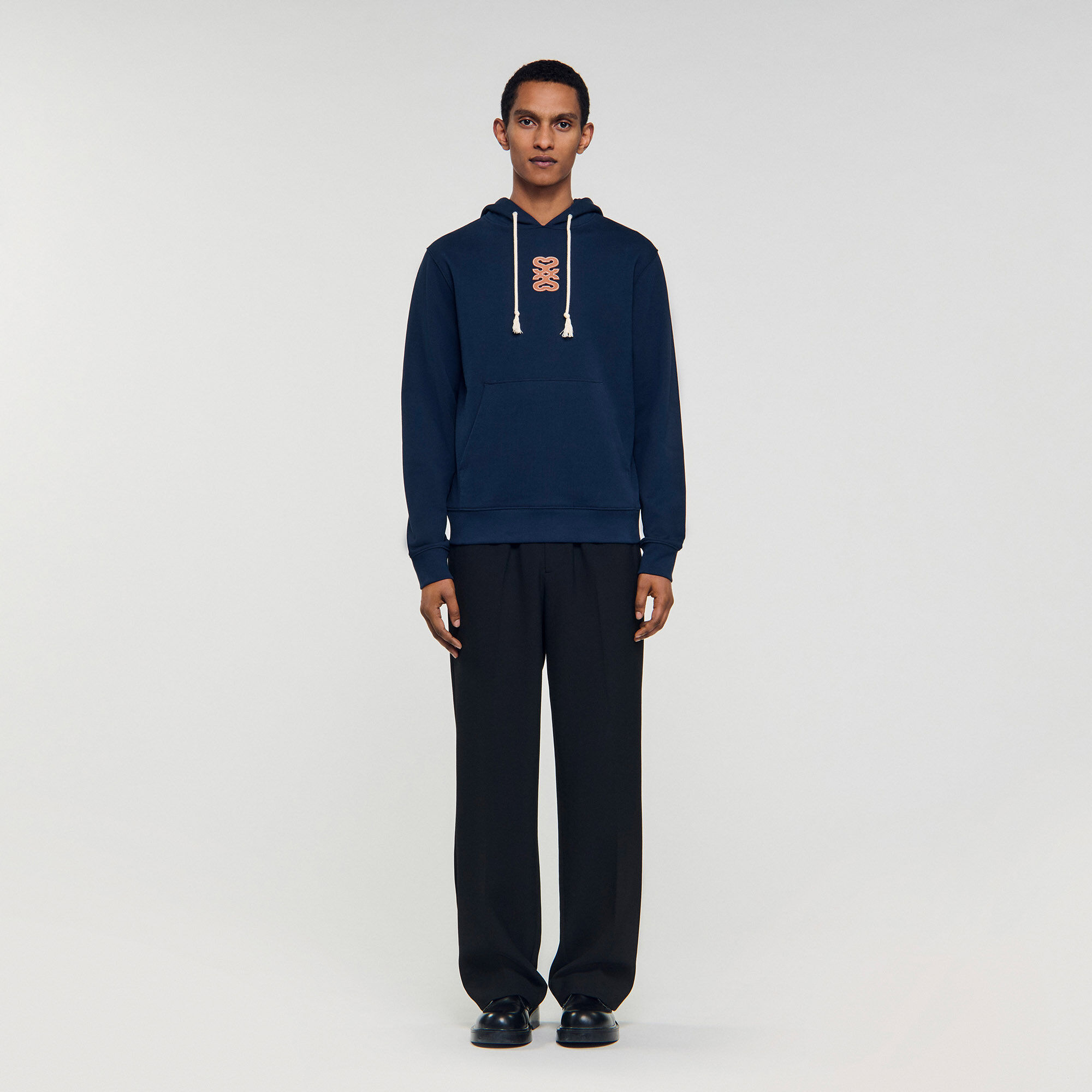 Sweatshirt mit Leder-Patch