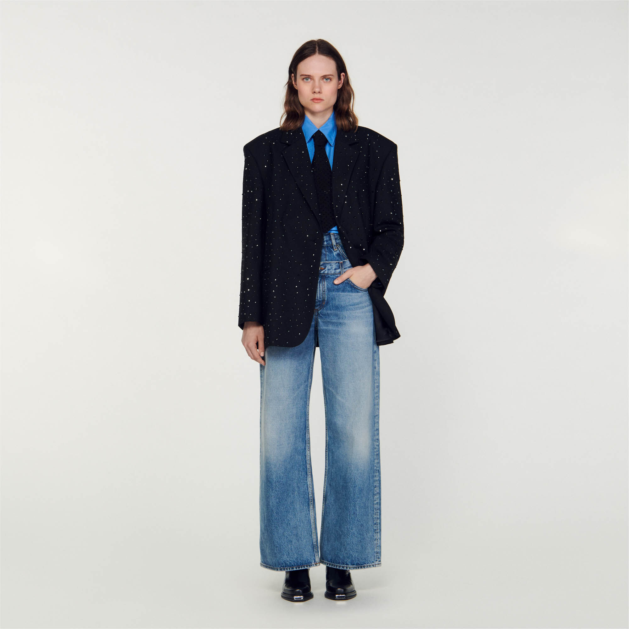 Blazer mit Strass SFPVE00887 Blousons Jacken Sandro Paris