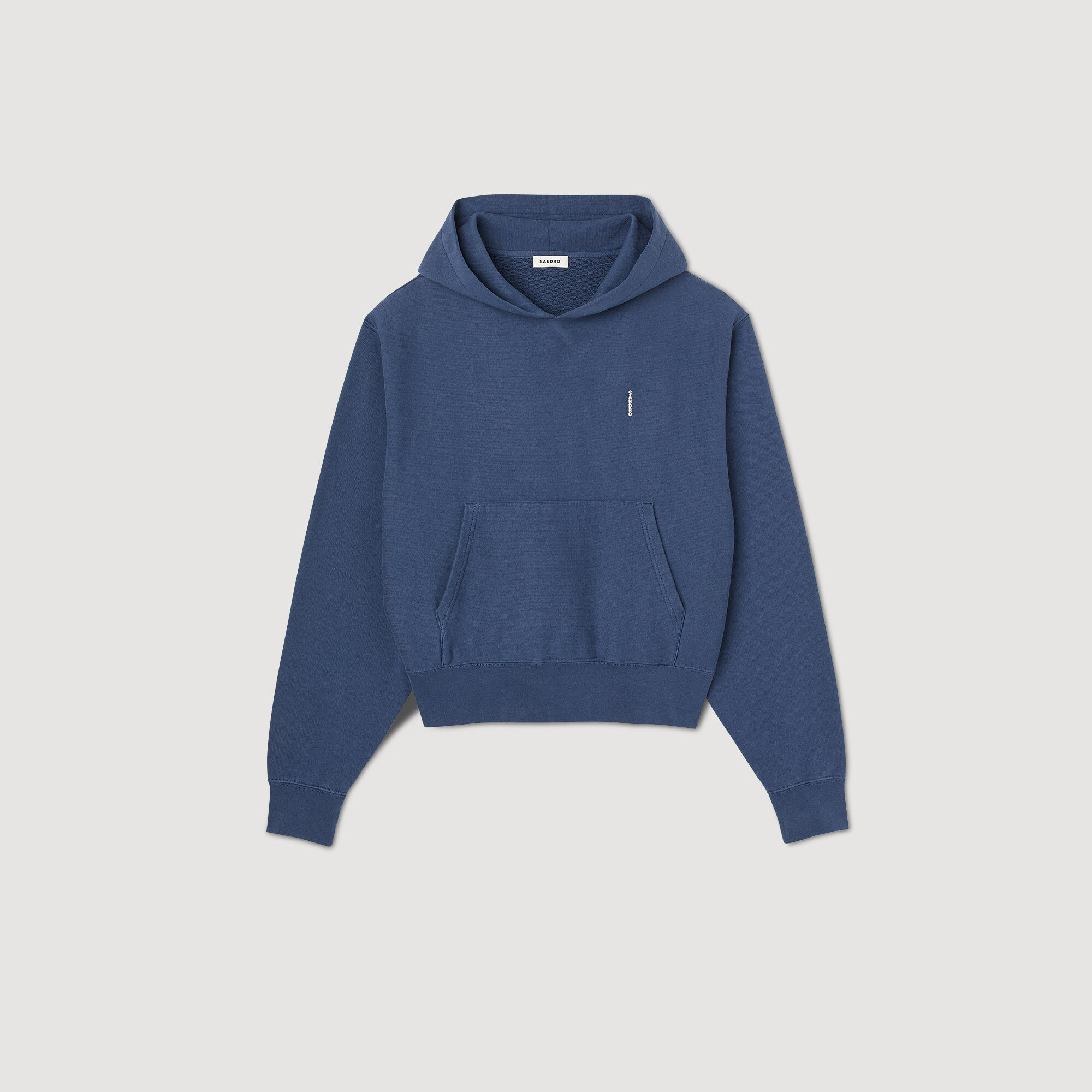 Fleece Hoodie SHPSW00565 Blau Sweatshirts Jogging Sandro Paris