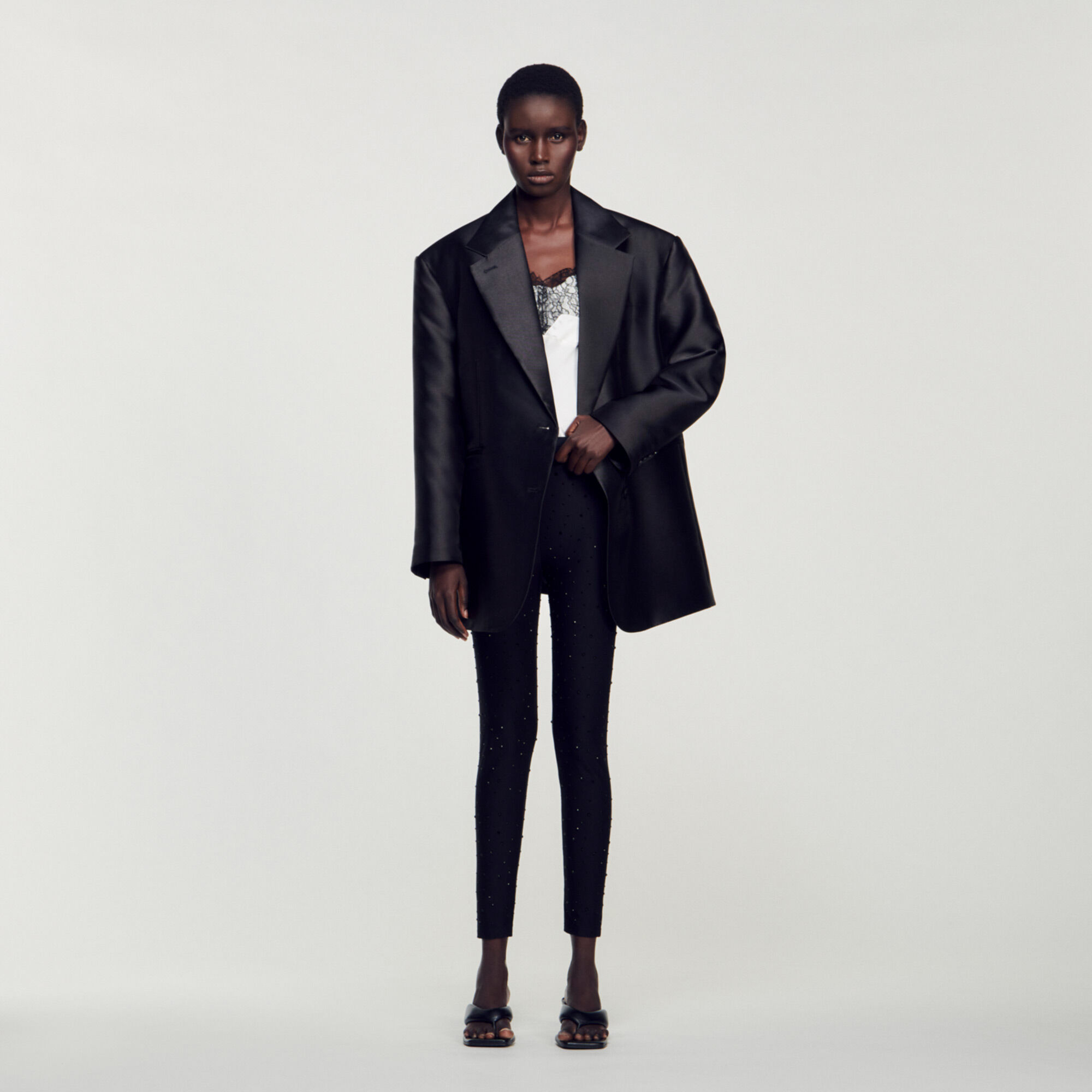 Leather oversized clearance blazer