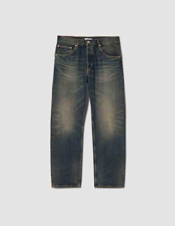 Verwaschene Regular Fit Jeans Blue Vintage - Denim Homme