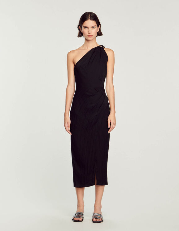Asymmetrisches Kleid Schwarz Femme