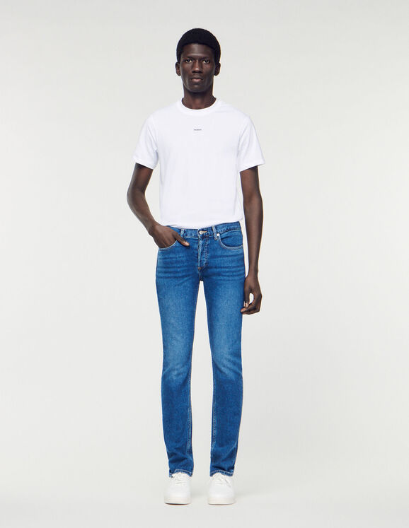 Slim Jeans mit Waterless-Waschverfahren Blue Vintage - Denim Homme