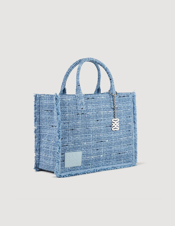 Tweed-Shopper Kasbah Blau Femme